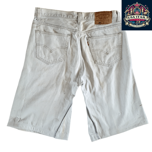 Levi's 501 Jorts W34 L34, Light Beige Denim, Durable, Comfortable Fit for Casual or Workwear - USASTARFASHION