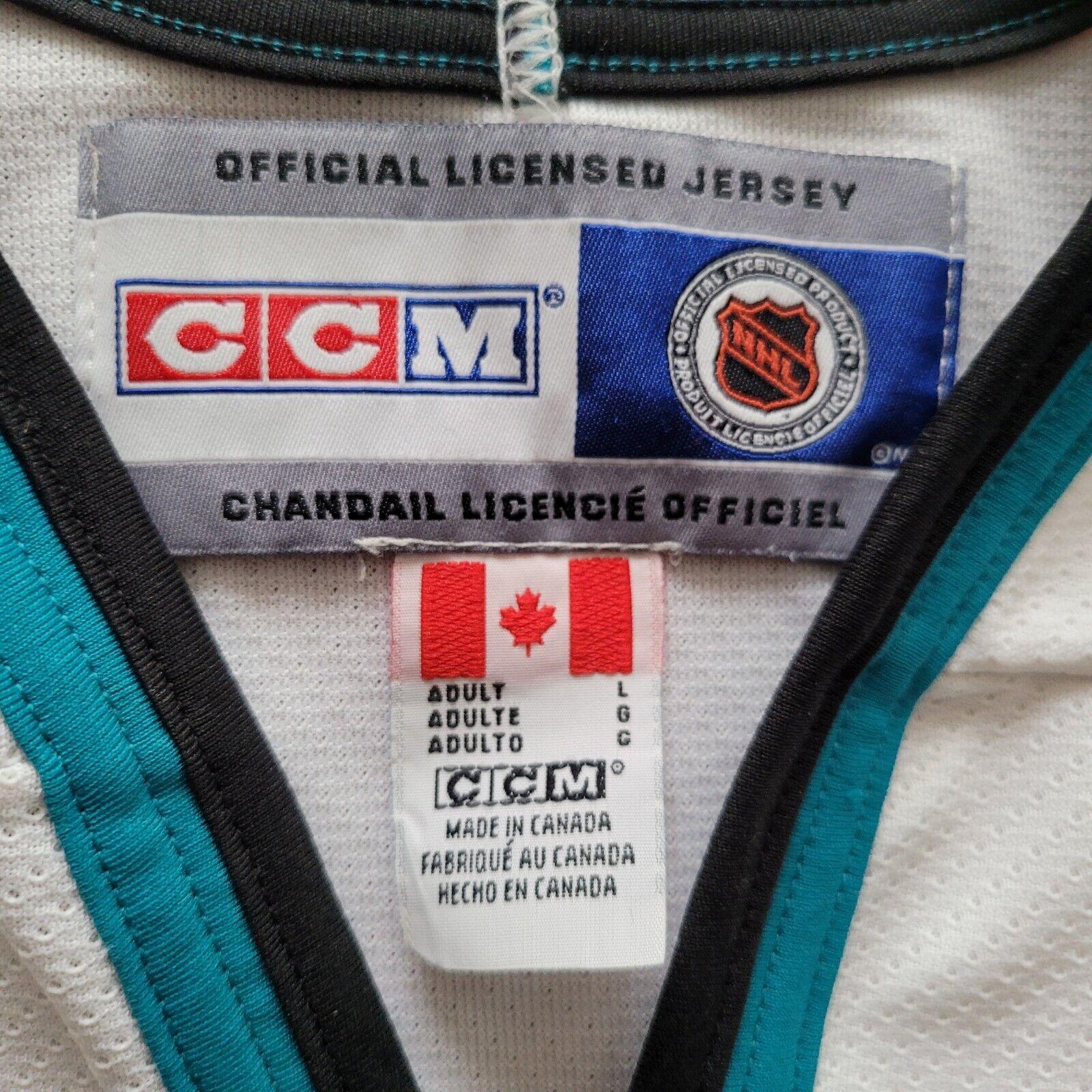 Authentic CCM Hockey San Jose Sharks Jersey - Vintage Canadian Design - Size L-USASTARFASHION