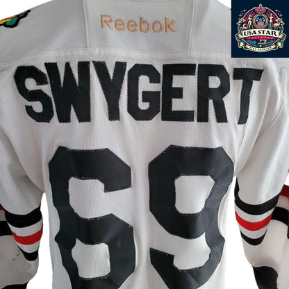 NWHL Blackbirds Jersey Chicago Blackhawks Swygert 69 Size S Vintage Style Pre-Owned - USASTARFASHION