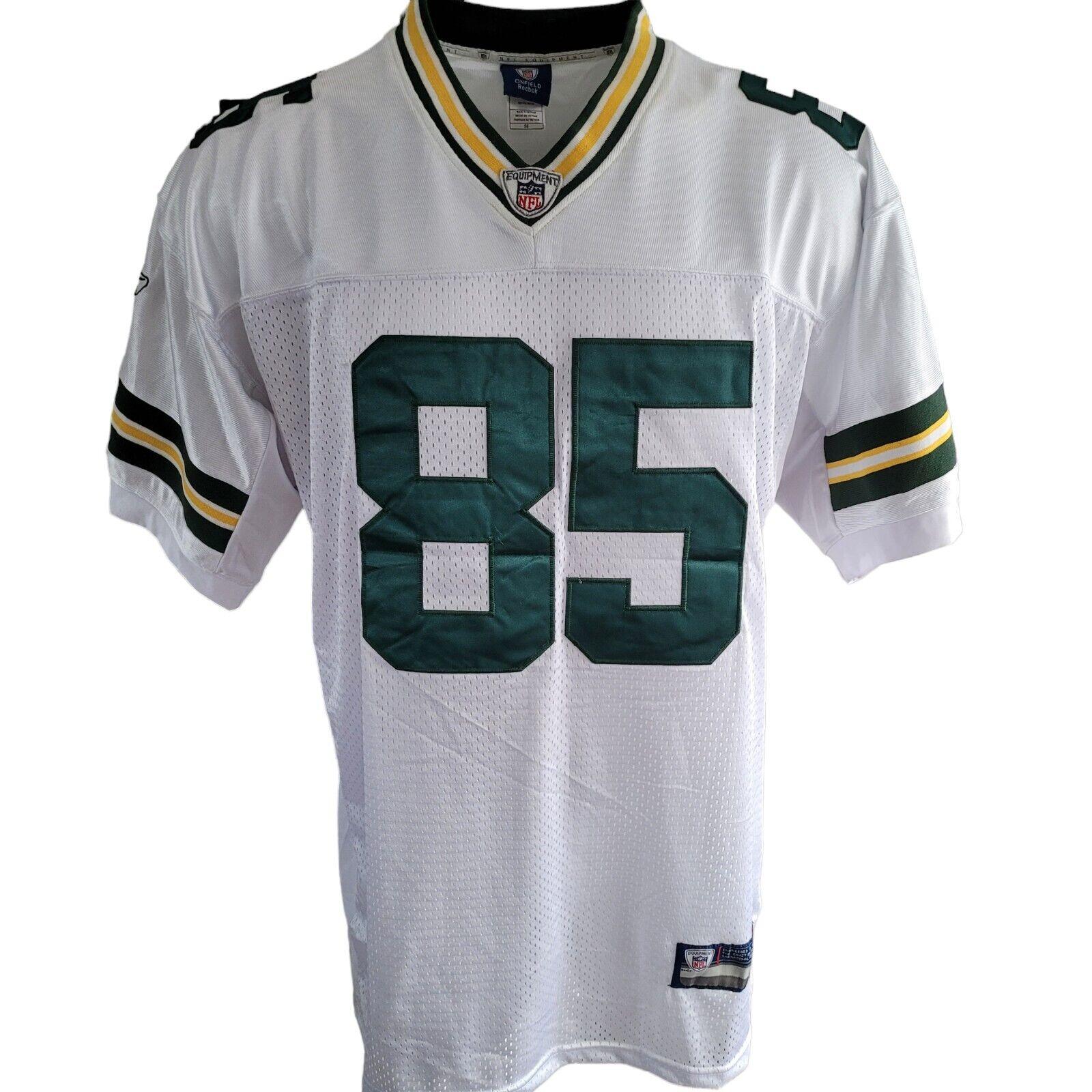 Green Bay Packers #85 Greg Jennings Reebok Authentic NFL Jersey - Size 56-USASTARFASHION