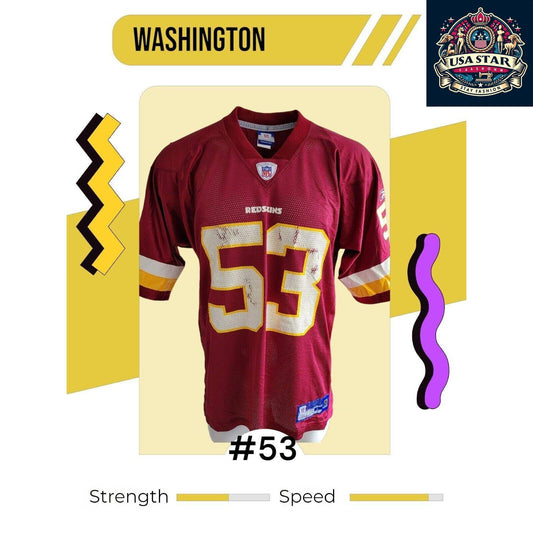 NFL Reebok Washington #53 Men's Shirt - Durable, Stylish Design, Comfortable Fit, Size L - USASTARFASHION