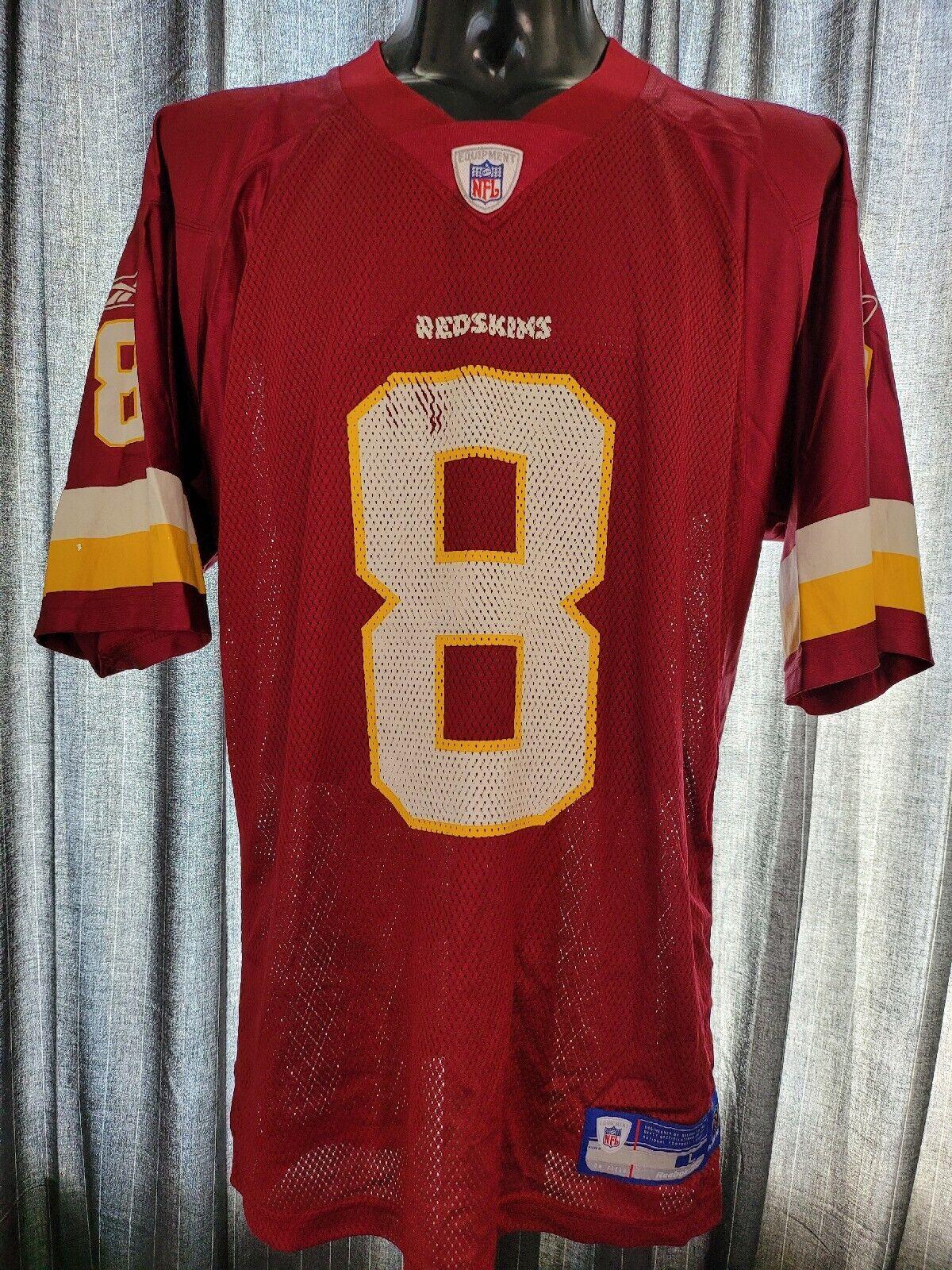 NFL Washington Commanders Brunell #8 Reebok Jersey - Size L - Authentic Red Design-USASTARFASHION