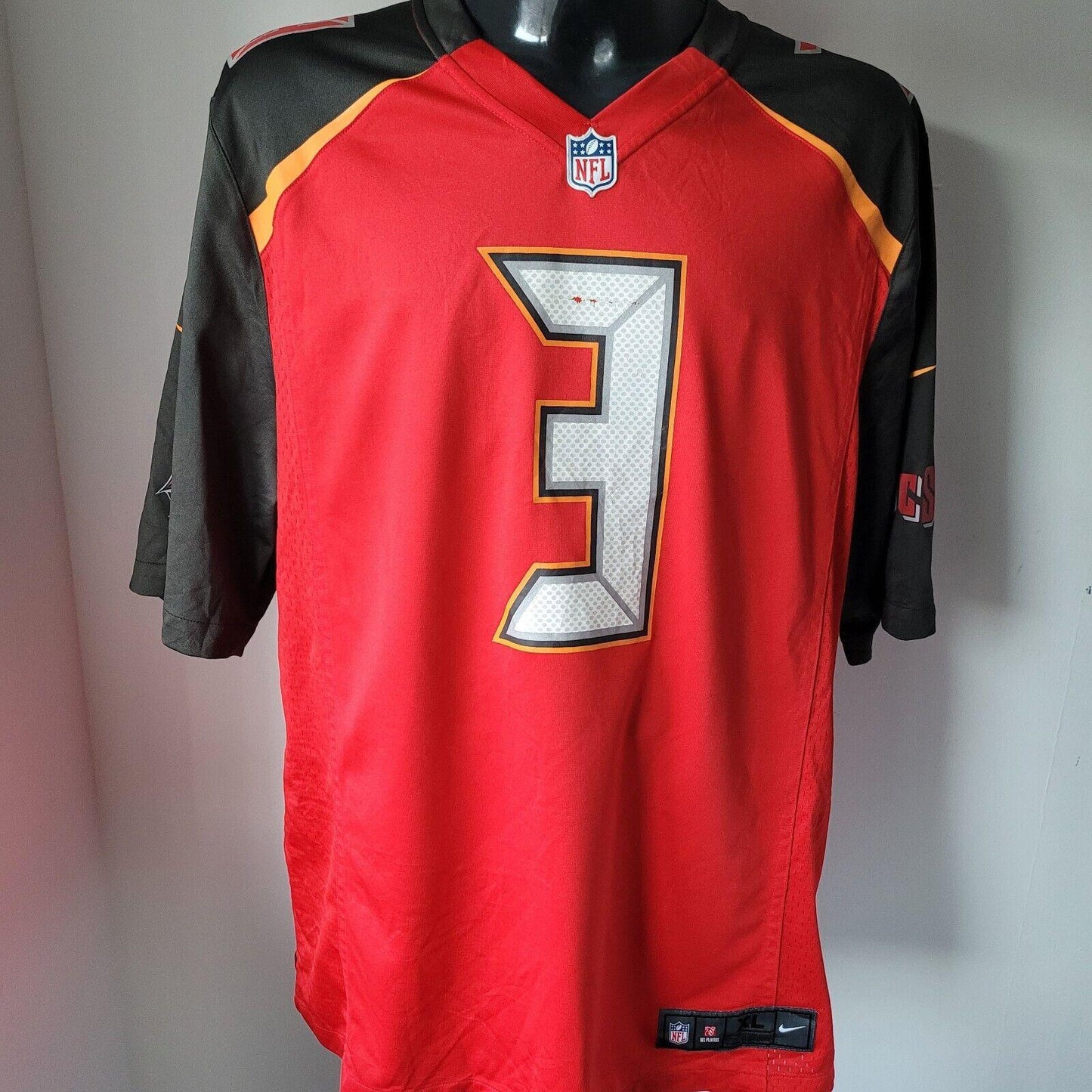 NFL Tampa Bay Buccaneers #3 Jameis Winston Nike On Field XL Game Jersey-USASTARFASHION