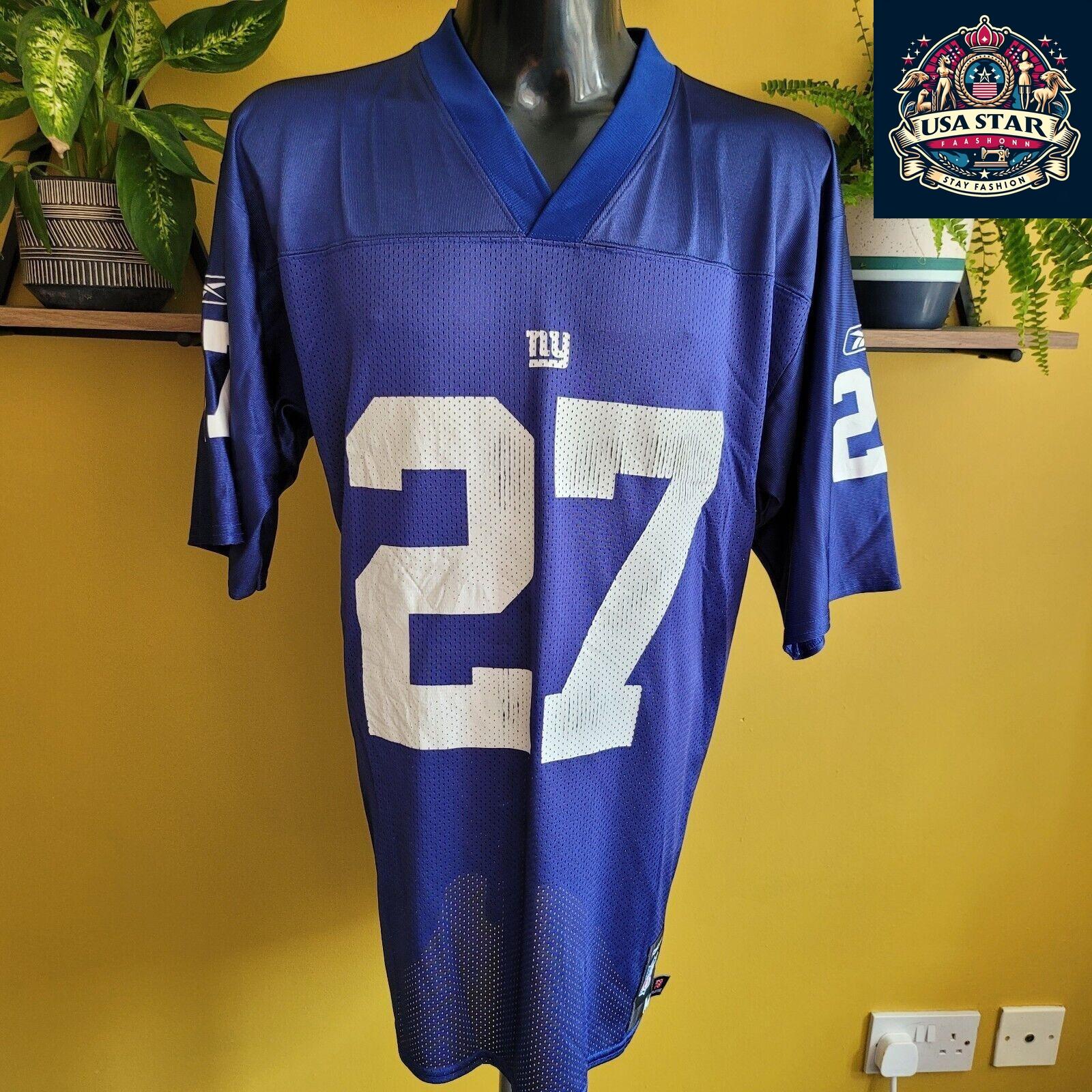 Reebok New York Giants Jersey Brandon Jacobs 27 Men's NFL Apparel - Officially Licensed, Comfortable Fit - USASTARFASHION