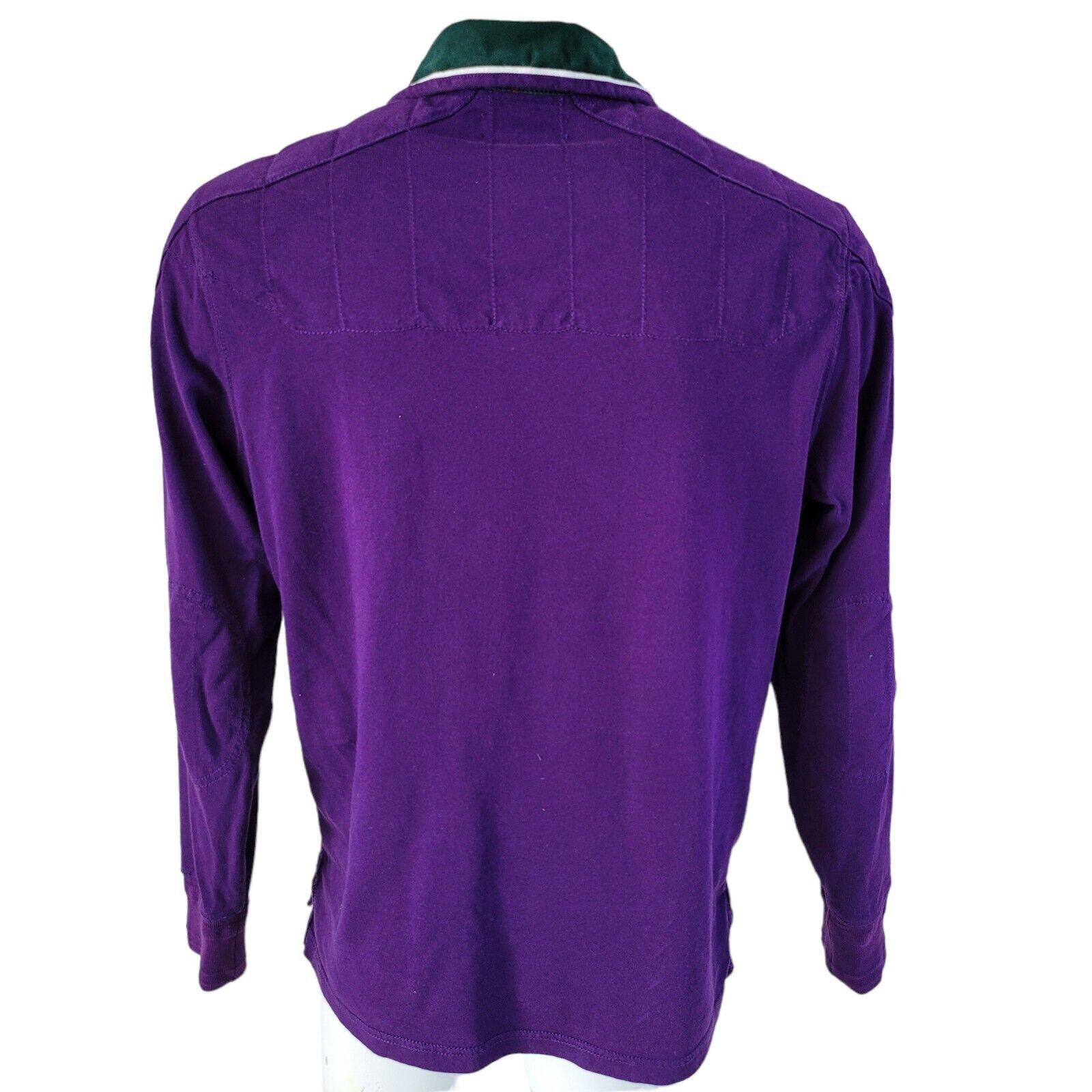 Ralph Lauren PRL CLUB Challenge Cup MCMLXVII Polo Shirt - Men's Long Sleeve Purple Sz L-USASTARFASHION