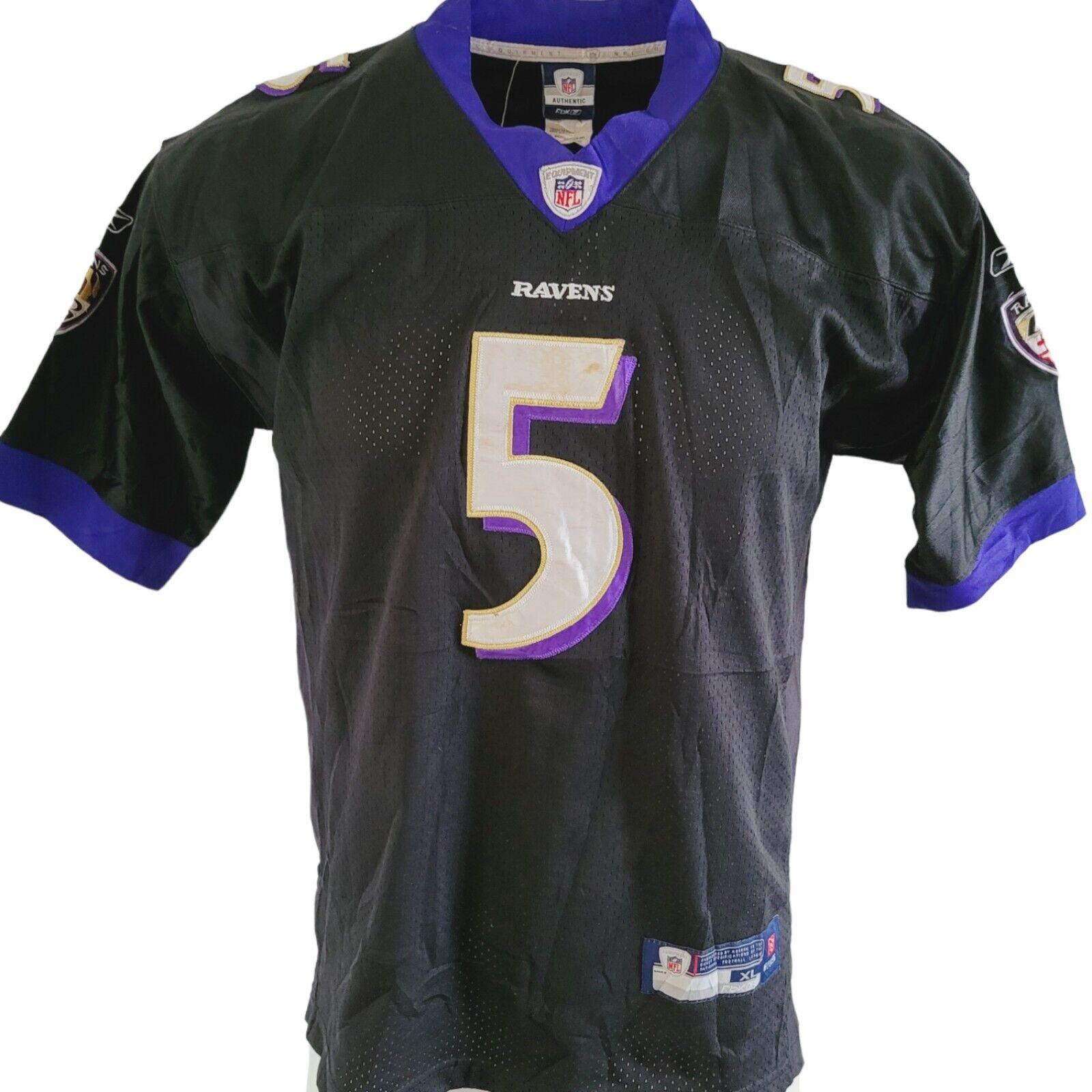 Joe Flacco #5 Baltimore Ravens Black Reebok NFL Jersey - Medium-USASTARFASHION