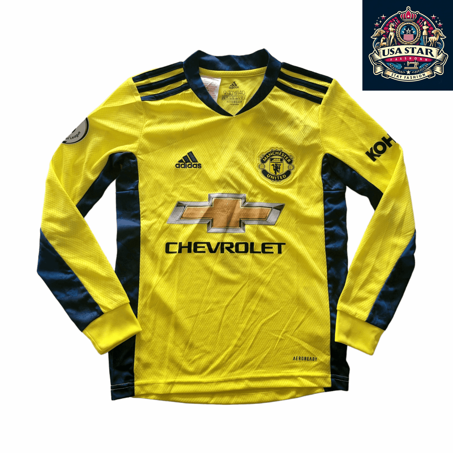 Adidas Manchester United Goalkeeper Jersey Herbert #1 for Kids Size 9-10Y 140cm, Free Shipping - USASTARFASHION