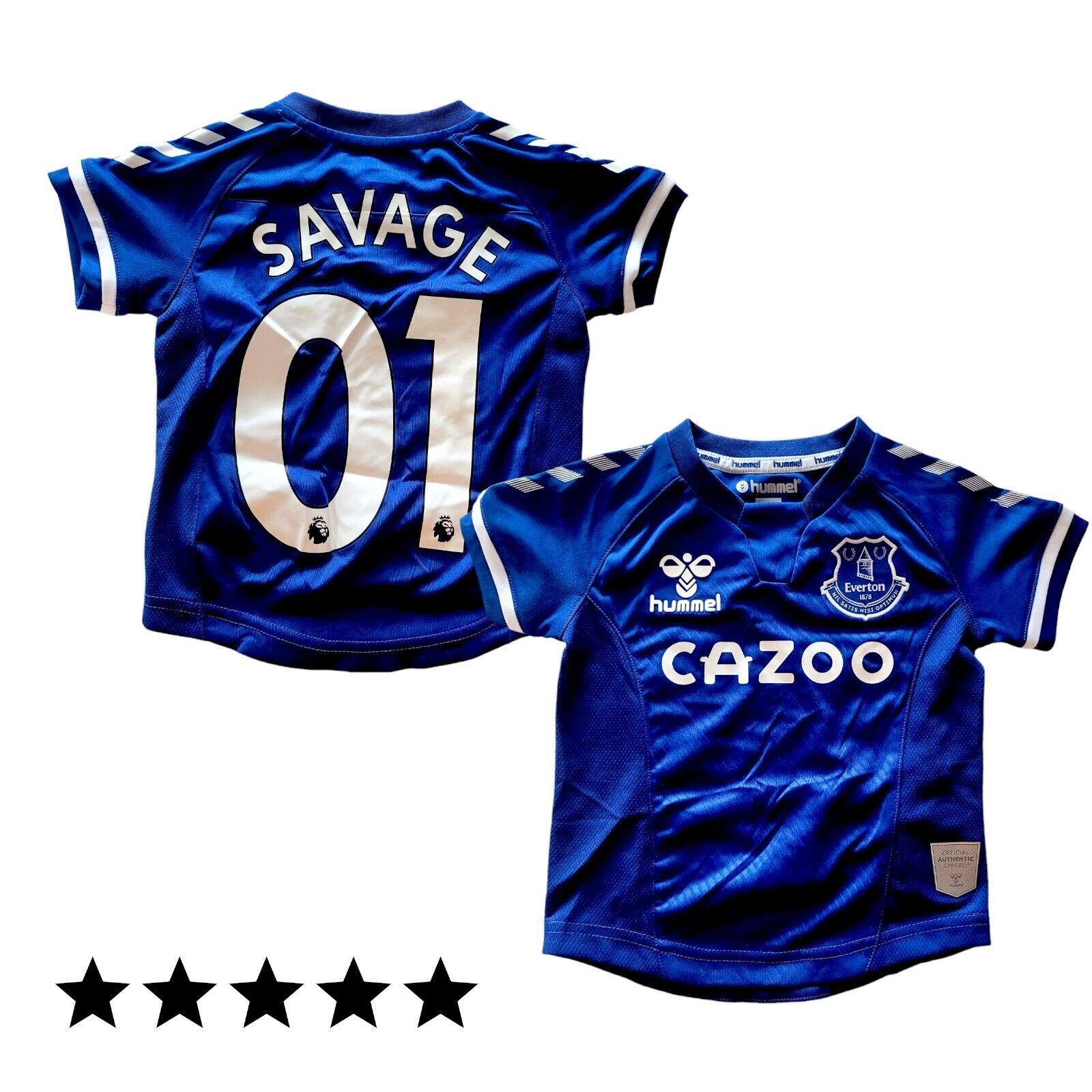 Everton Hummel Jersey Savage #01 6-12M - Official Licensed Product-USASTARFASHION