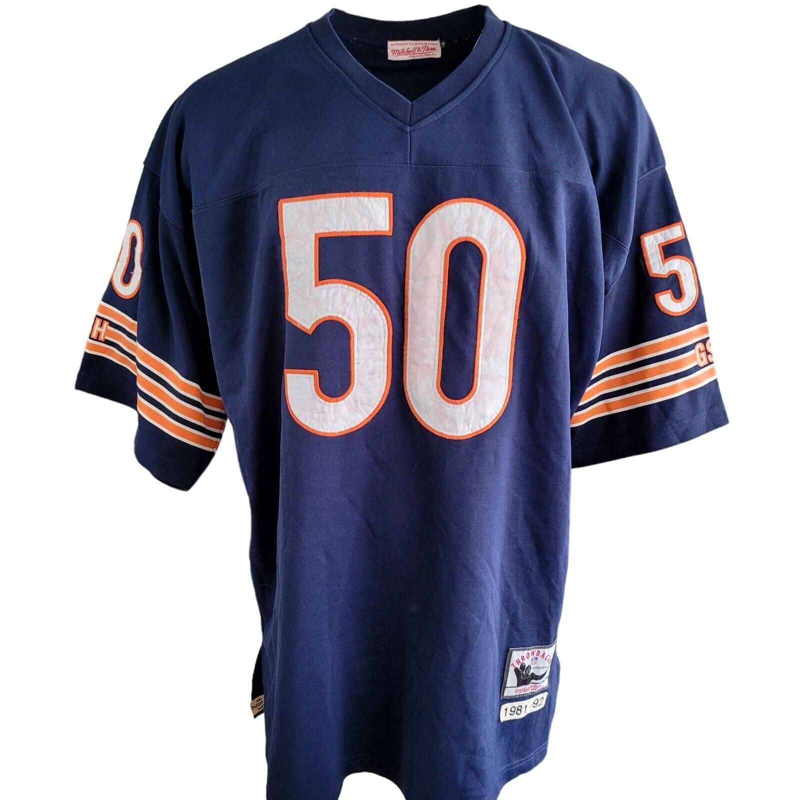 Vintage Mitchell & Ness Mike Singletary #50 Chicago Bears Jersey - 1981-92 Season L-USASTARFASHION