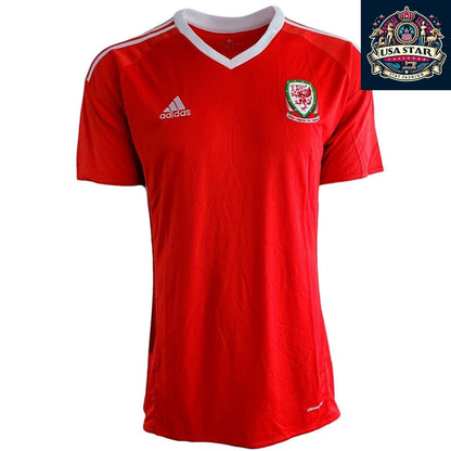 Adidas Climacool Welsh International Football Shirt Red Men's XLarge - Moisture-Wicking Comfort - USASTARFASHION