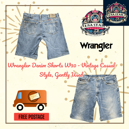 Wrangler W38 Denim Shorts - Vintage Casual Style with Classic Five-Pocket Design and Lightweight Comfort - USASTARFASHION