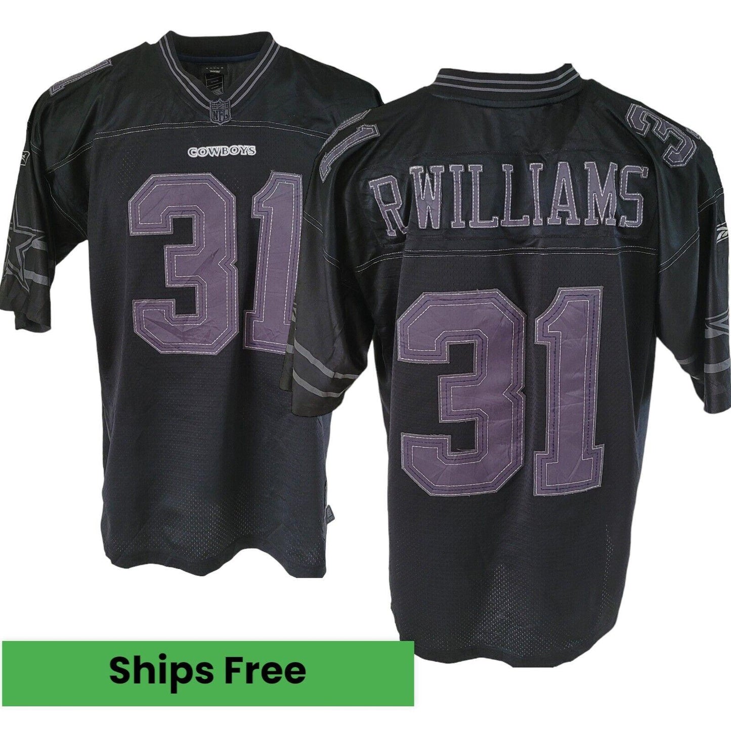 Shine Unltd Collection NFL Cowboys R. Williams Black Jersey - Size XL-USASTARFASHION