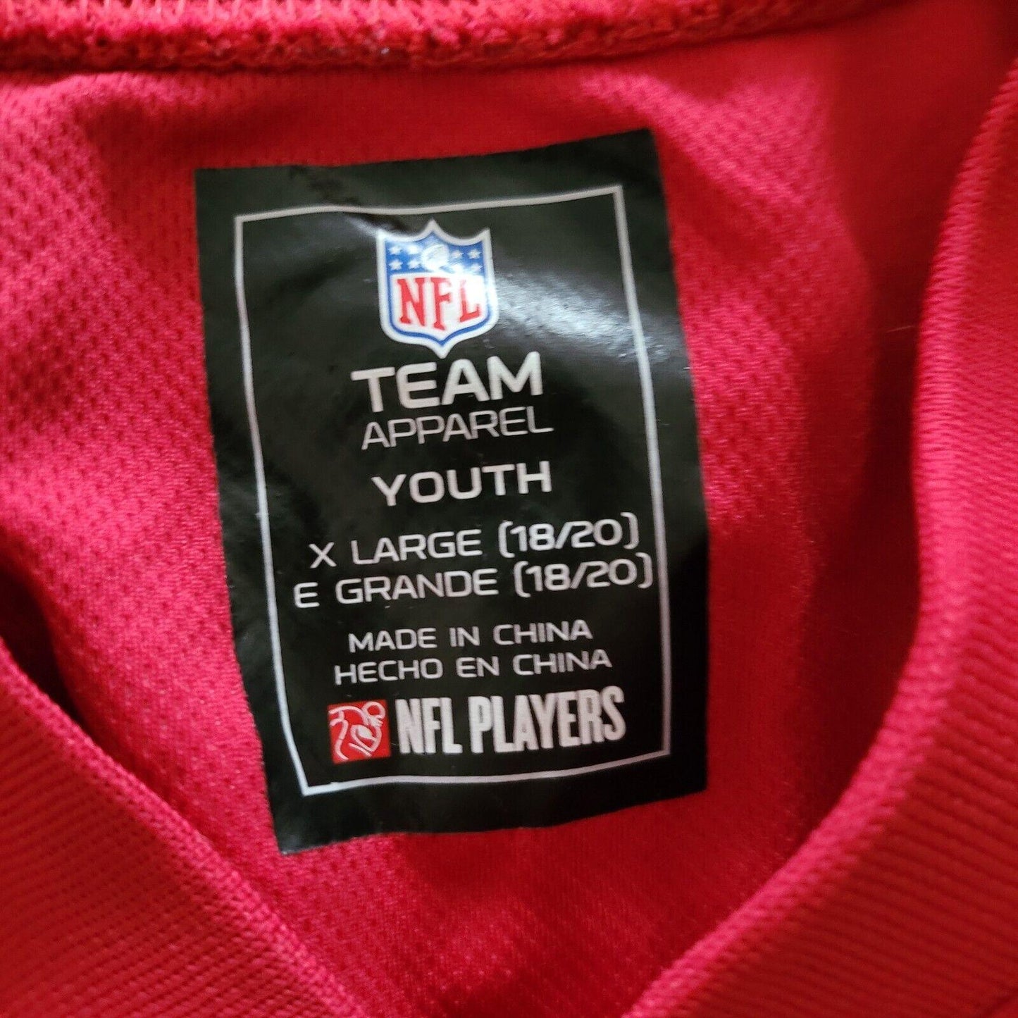 NFL Youth XL Red 49ers #7 Kaepernick Football Jersey - Team Spirit & Comfort Fit-USASTARFASHION