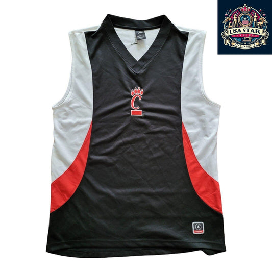 Cincinnati Bearcats Vest - Nike Jordan Vintage Style, Size L, 100% Polyester, Comfortable Fit - USASTARFASHION