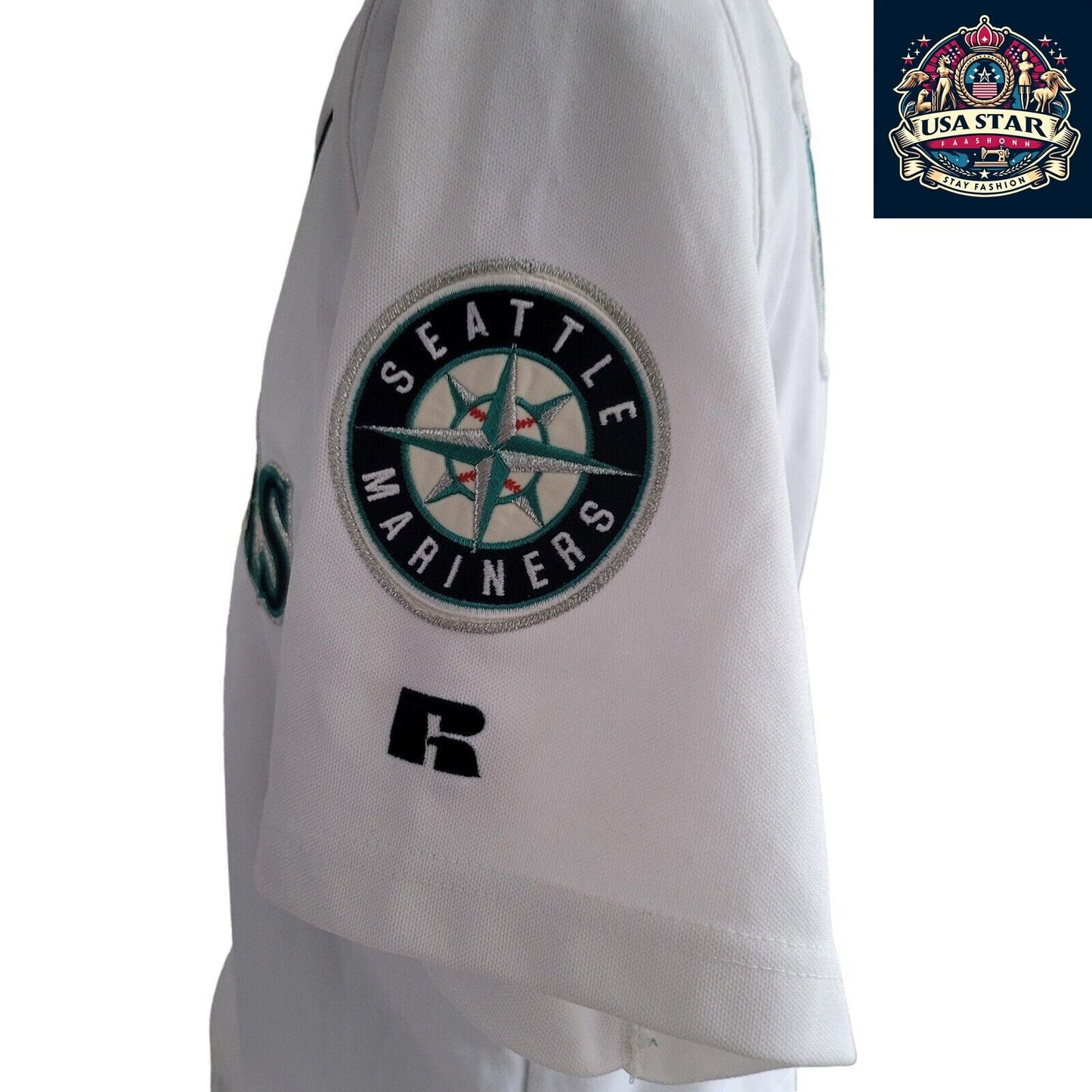 Youths Seattle Mariners Baseball Jersey By Russell  Athletic ICHIRO #51 Size M - USASTARFASHION