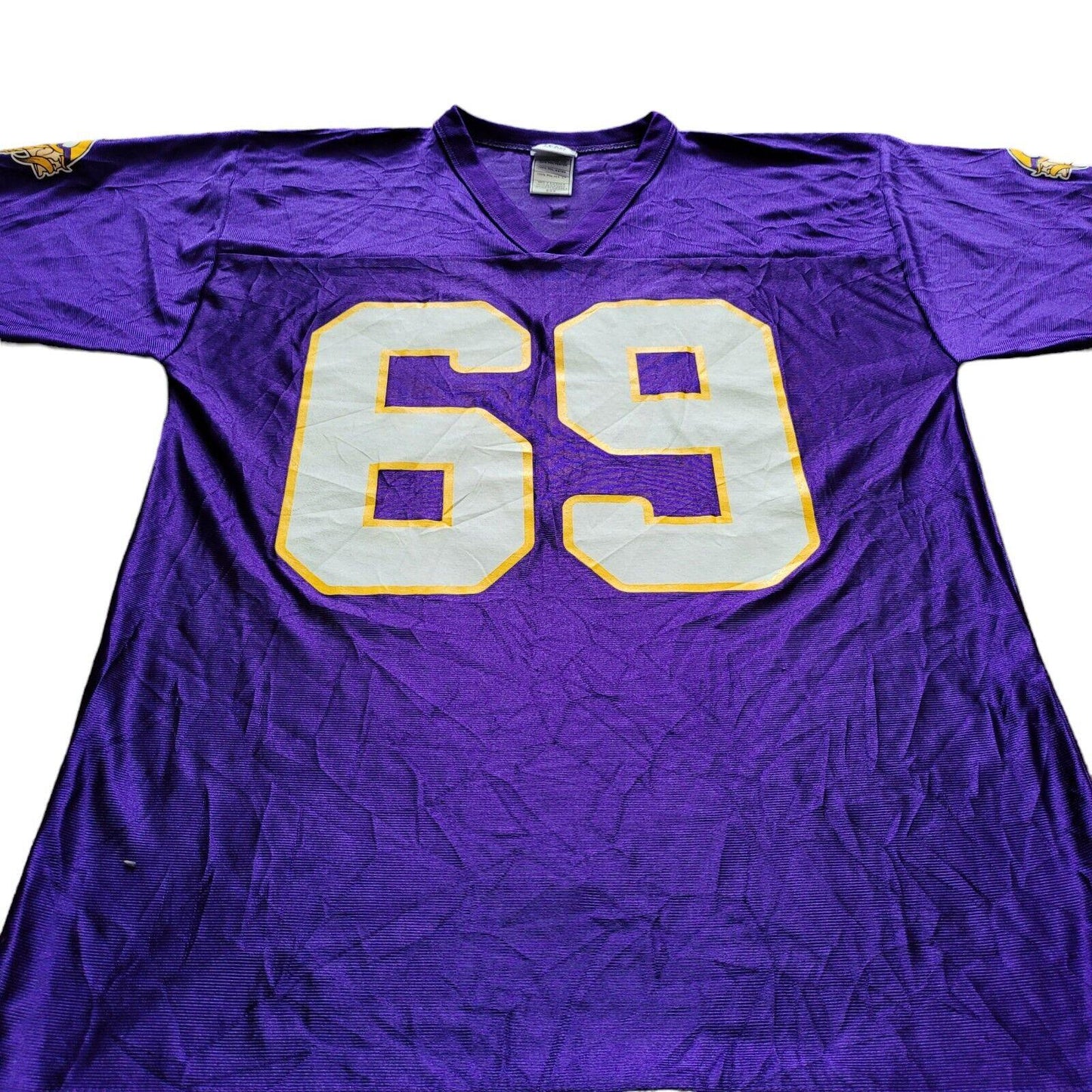 Authentic Signed Minnesota Vikings #69 Jared Allen Jersey - Men's Large Purple 100% Polyester Dual-Signed Dan Jessen 2013 & Conor McQuerry 2012-USASTARFASHION