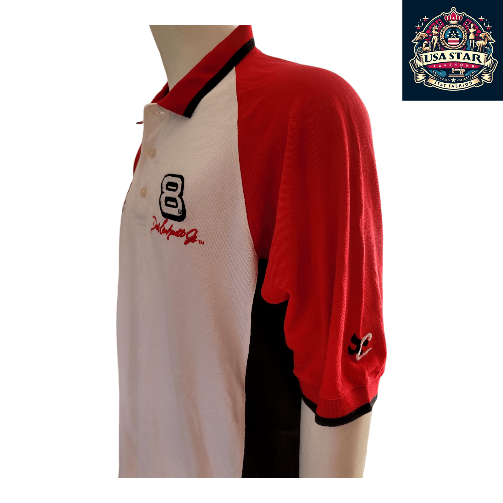 Dale Earnhardt Jr Polo Shirt 2XL Cotton - Budweiser Racing Polo, Comfortable & Stylish Design USASTARFASHION