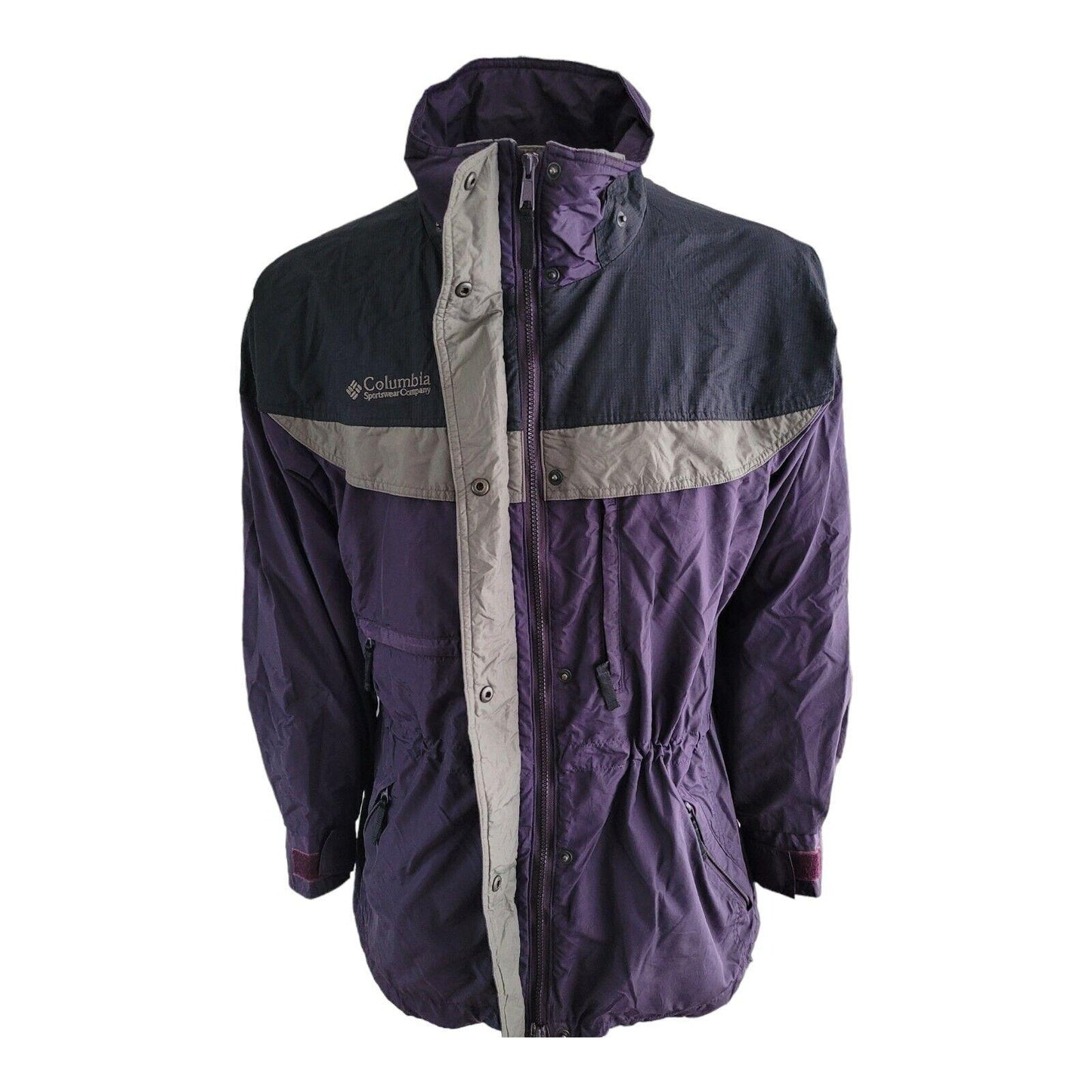 Columbia Boulder Ridge Women's Purple Jacket, Waterproof Nylon, Size M-USASTARFASHION