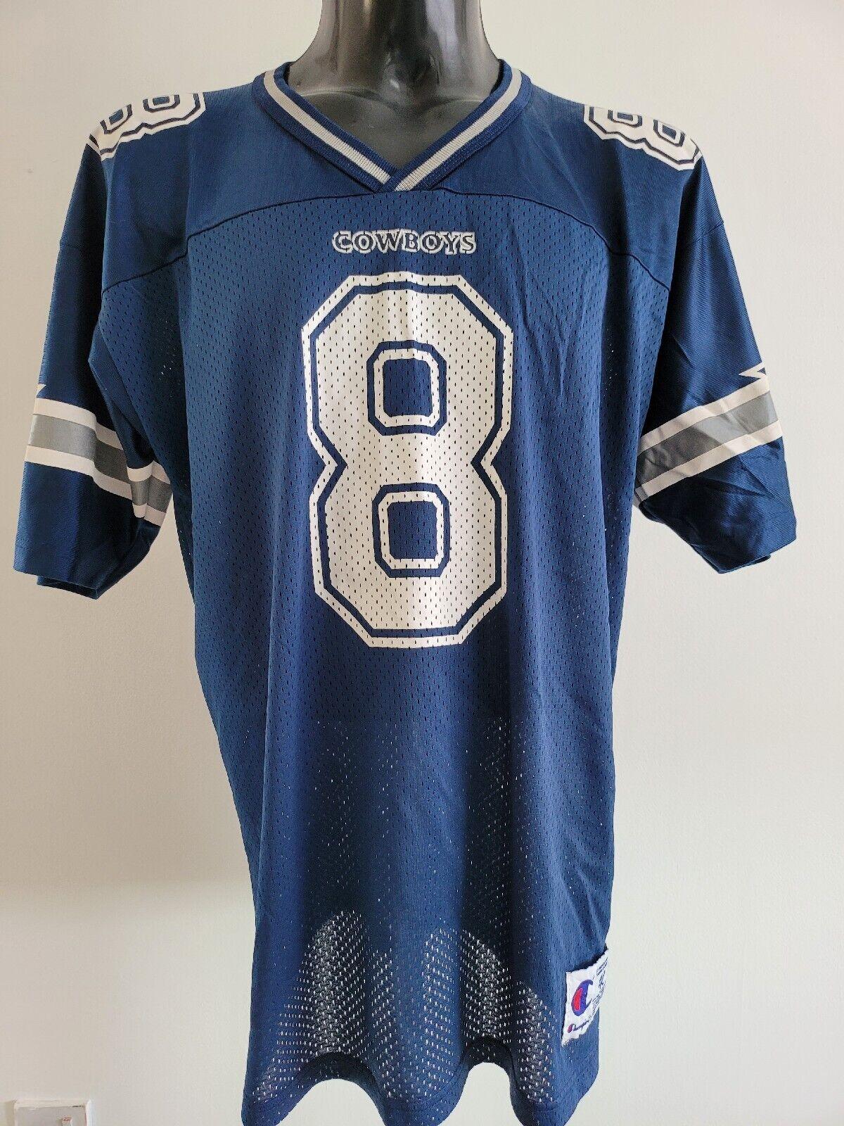 Authentic Dallas Cowboys Troy Aikman #8 NFL Champion Jersey - Size Medium-USASTARFASHION