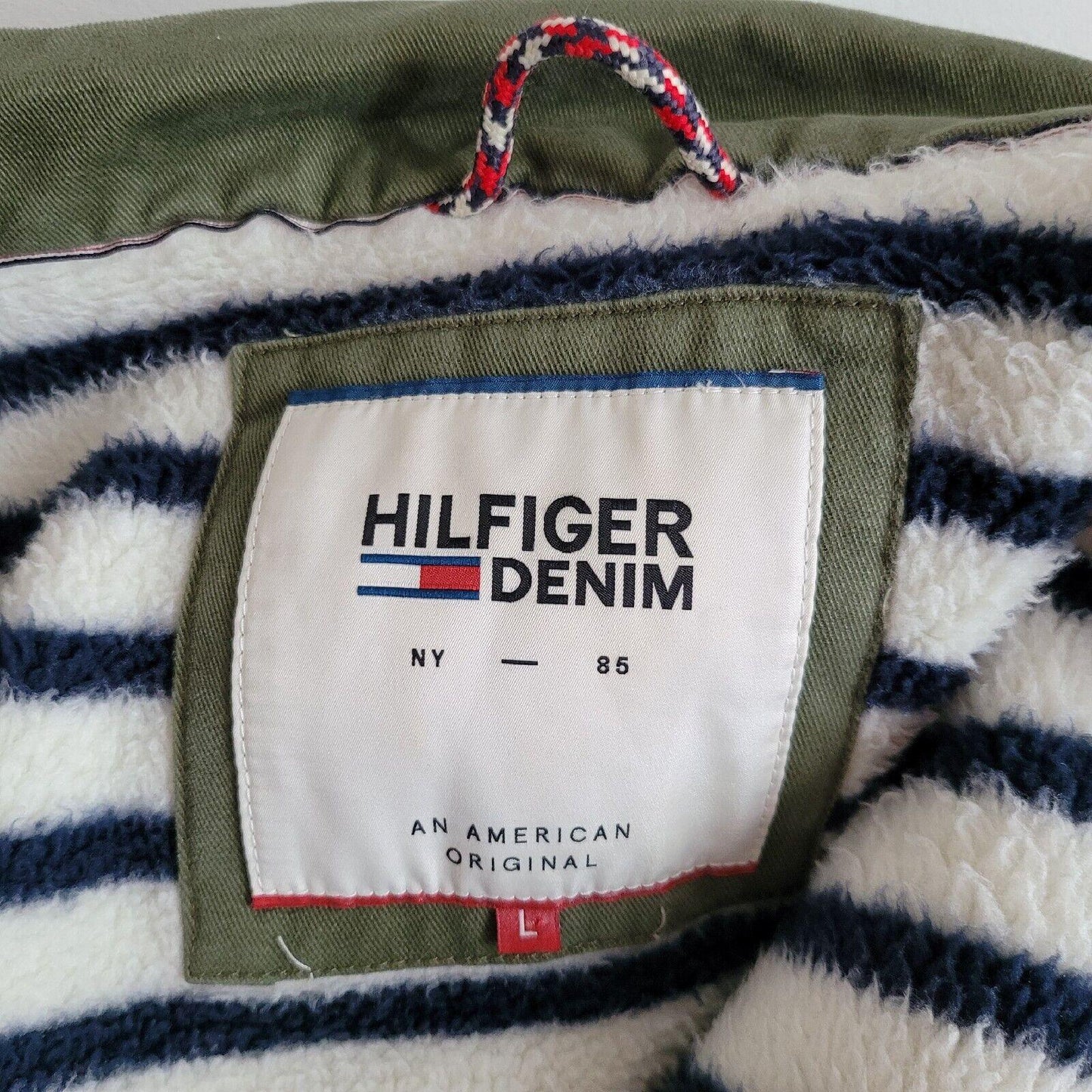 Tommy Hilfiger Denim Military Field Jacket | 4 Pockets, Size L-USASTARFASHION