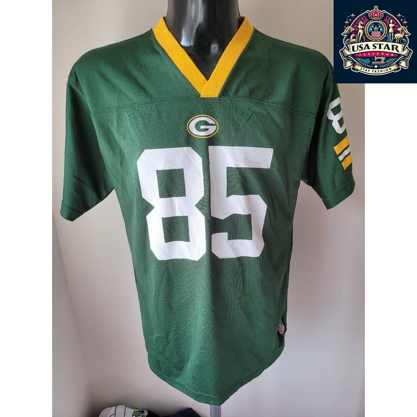 Green Bay Packers Jersey #85 Greg Jennings Reebok Men's Authentic - Classic Design & Breathable Fabric - USASTARFASHION