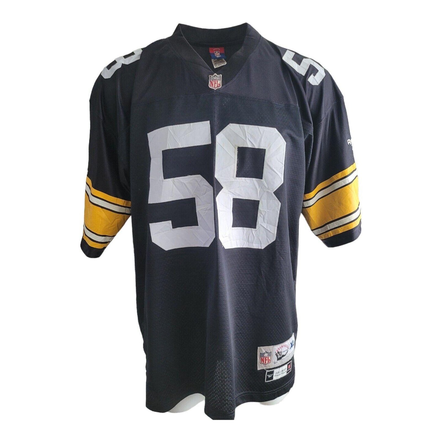 Pittsburgh Steelers #58 Jack Lambert Reebok XL Premier Throwback Jersey-USASTARFASHION