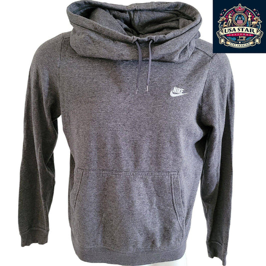 Men's Large Nike Sweatshirt - Vintage Grey Hoodie for Comfort and Stylish Casual Wear - USASTARFASHION