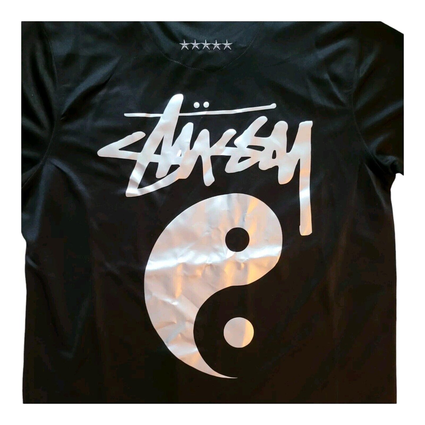 Nike Stussy Brazil Football Jersey S - Black Dri-FIT Men's Collaboration Tee