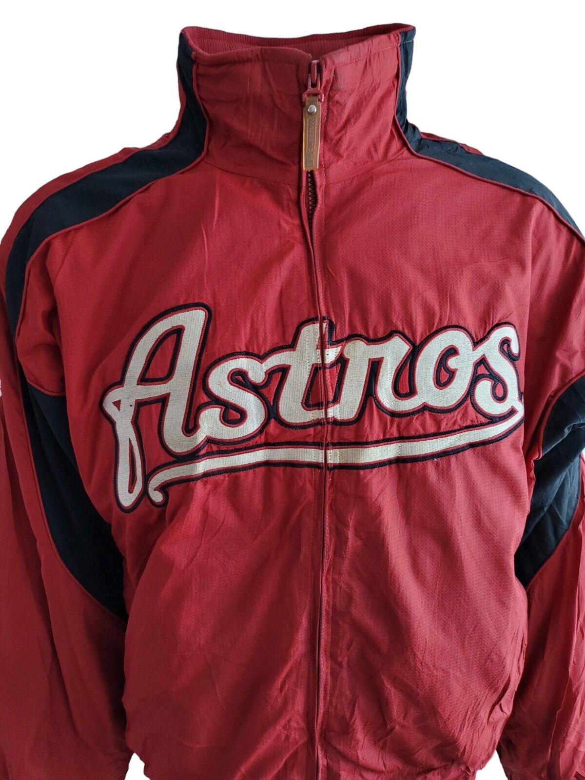 Vintage Houston Astros Bomber Jacket Size L by Majestic - Authentic Rare Find-USASTARFASHION