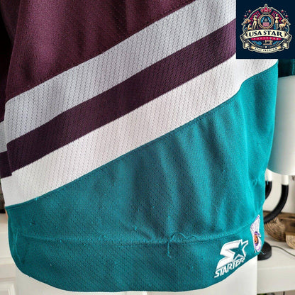 NFL Starter Mighty Ducks Hockey Jersey in Maroon for Youth L/XL - Comfortable, Stylish, Durable Design - USASTARFASHION