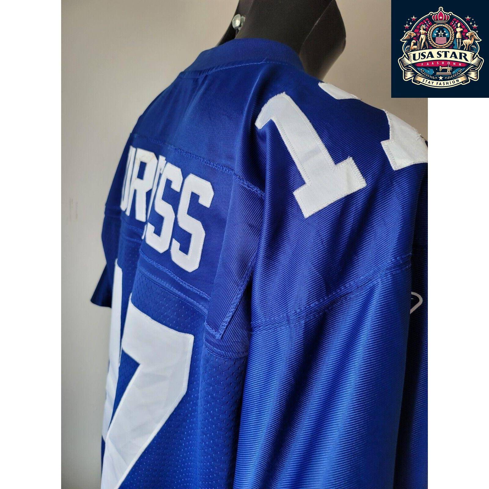 New York Giants Jersey #17 Plaxico Burress Classic Throwback in Rare Size L - Reebok Authentic - USASTARFASHION