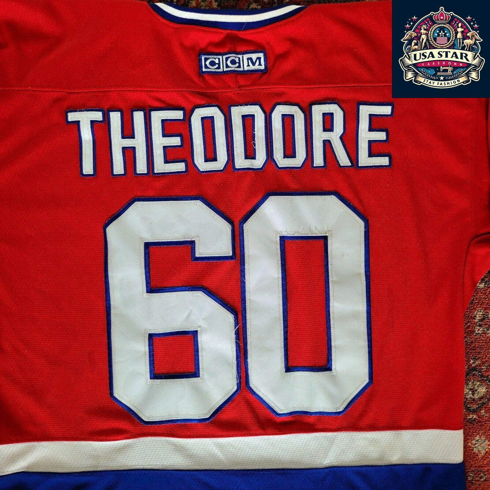 Montreal Canadiens Jersey - #60 Jose Theodore, Adult Medium, High-Quality Fabric, Iconic Team Colors - USASTARFASHION