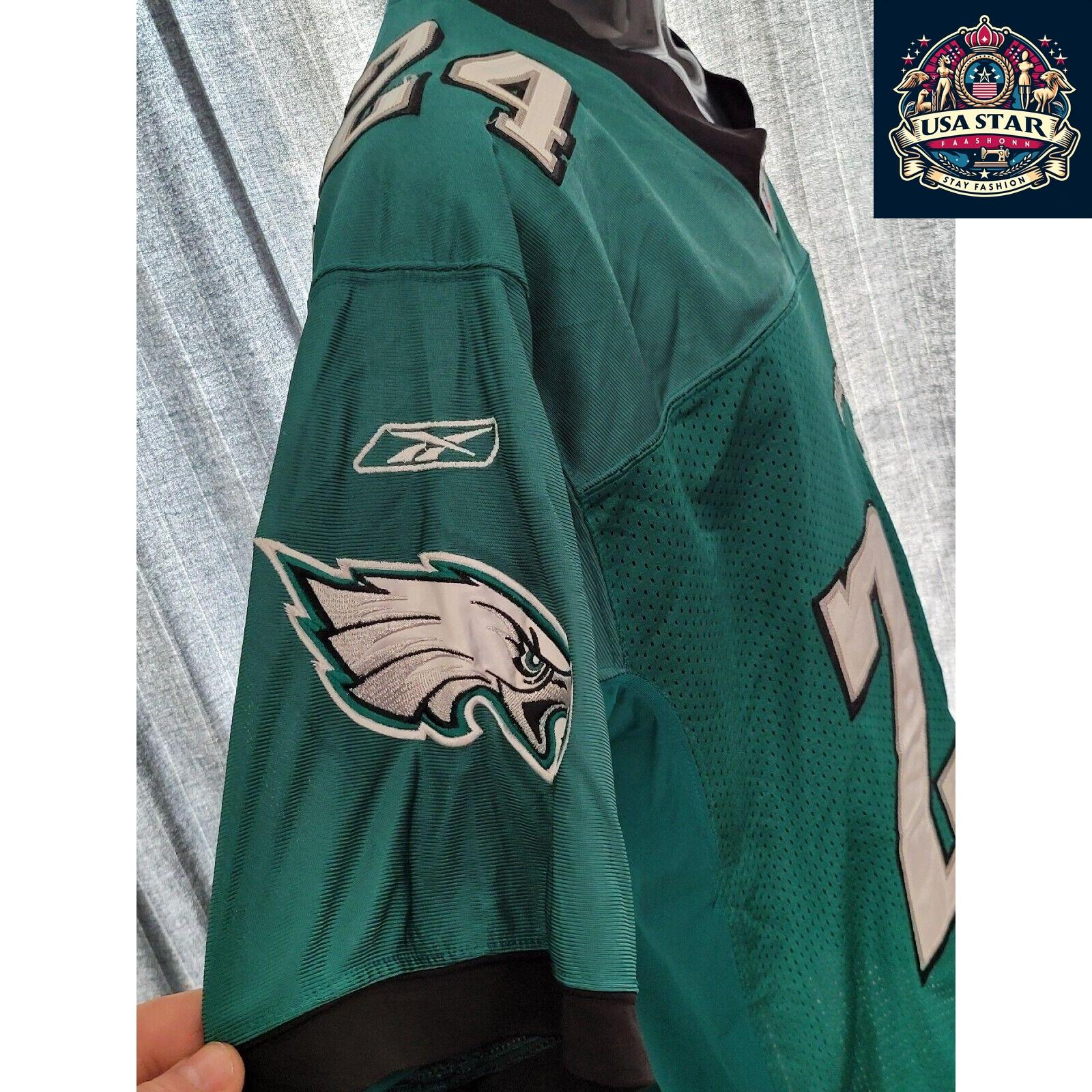 Philadelphia Eagles Jersey NFL Reebok No. 24 Nnamdi Asomugha Size 48 M/L Home Game Authentic - USASTARFASHION