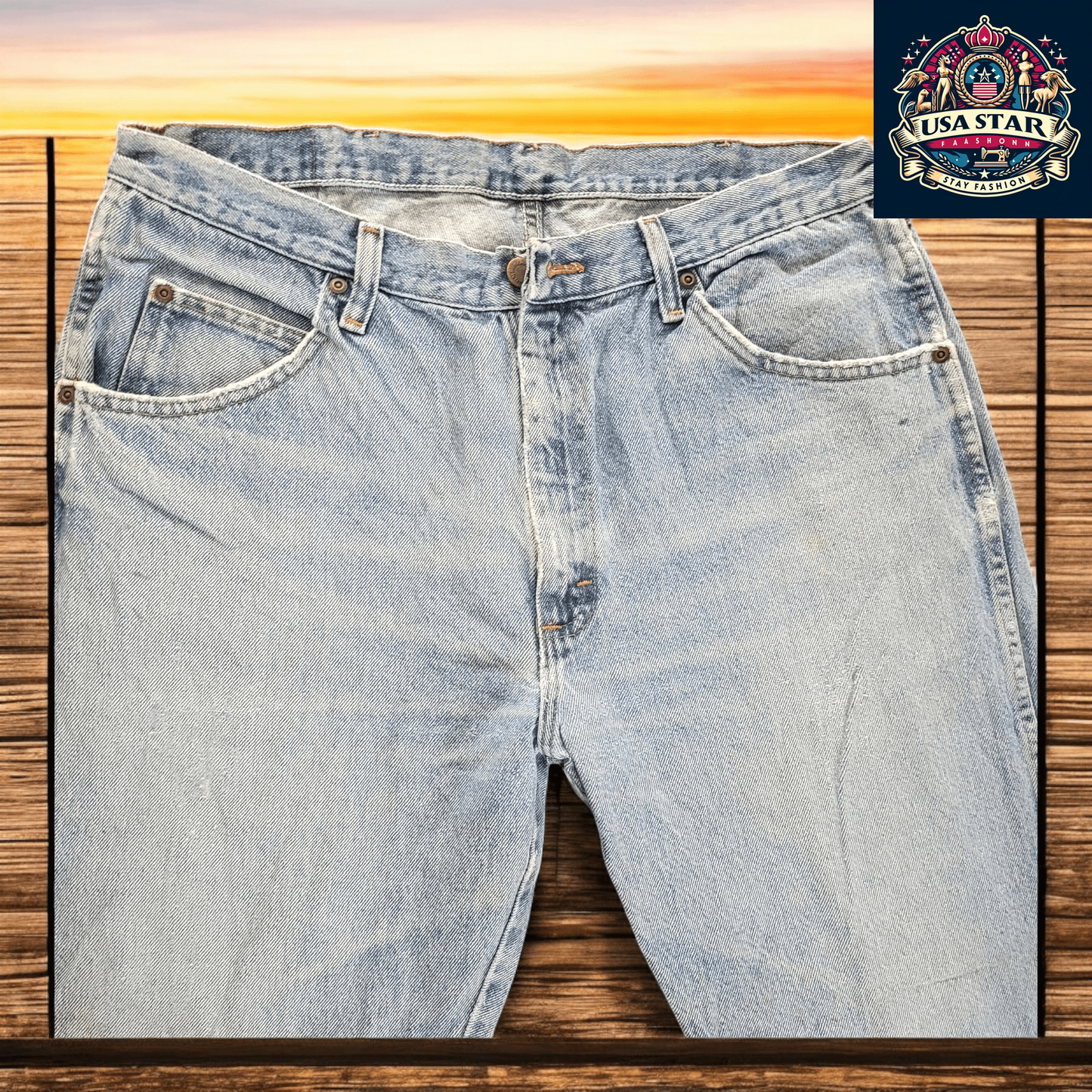 Vintage Lee Jeans W32 L30 Blue Straight Leg Grade B - USA Made Durable Denim for Timeless Style - USASTARFASHION