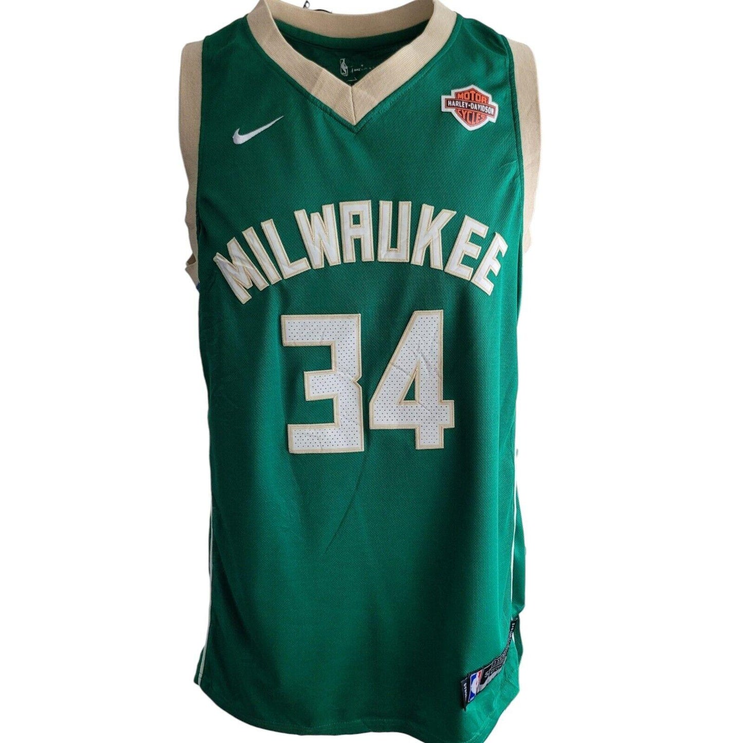 Nike Harley Davidson Giannis Antetokounmpo #34 Milwaukee Bucks Jersey Sz. 52-USASTARFASHION