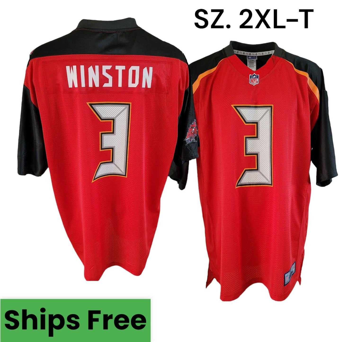 Nike Men's NFL Home Jersey Tampa Bay Buccaneers #3 Winston 2XL-T Tall-USASTARFASHION