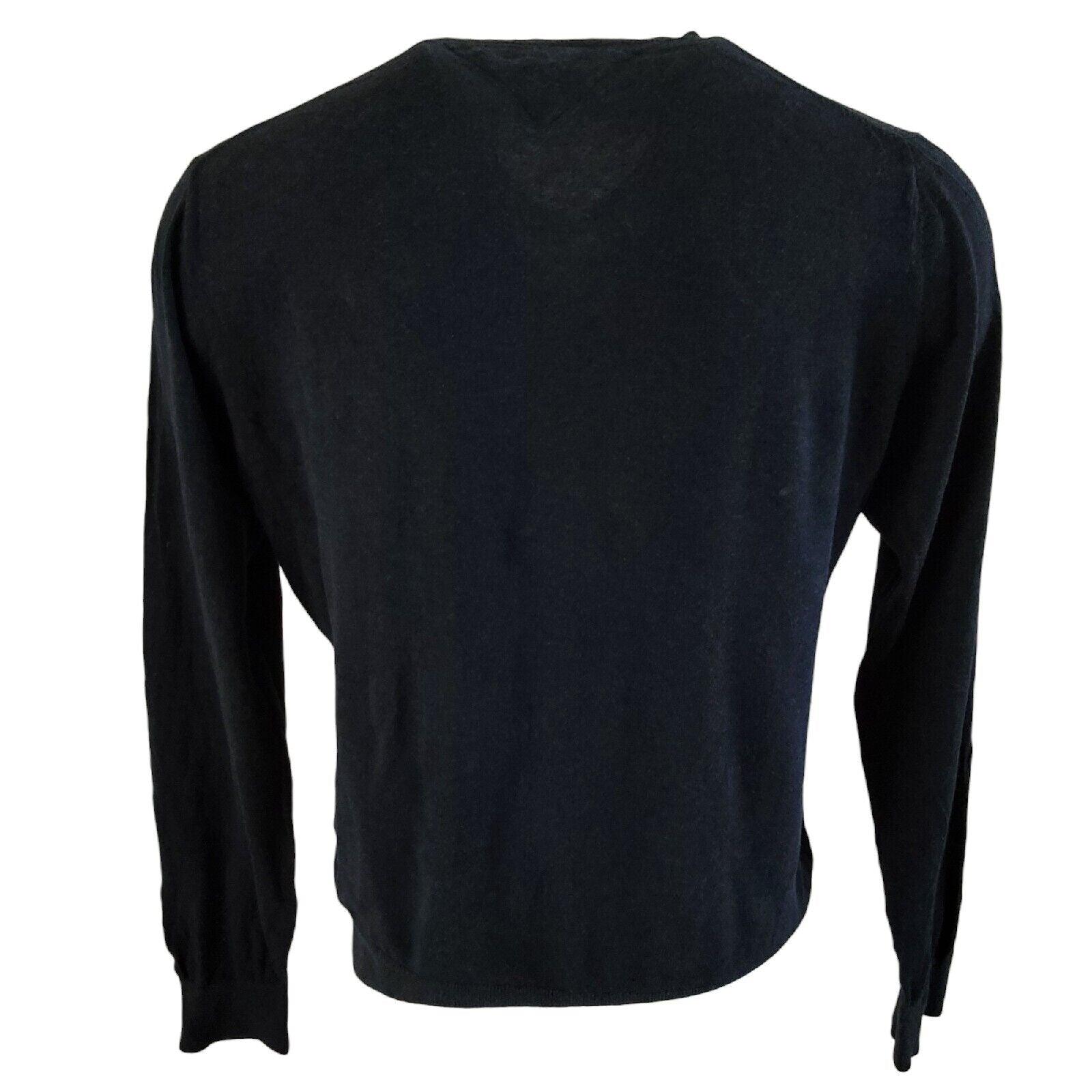 Tommy Hilfiger Mens 24" Jumper Navy Blue Cotton-Silk Crew Pullover Size Large-USASTARFASHION