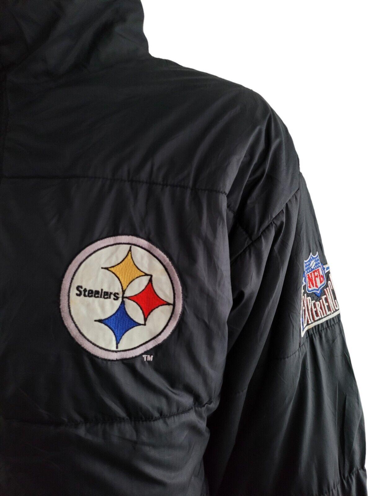 Vintage Pittsburgh Steelers Reversible NFL Puffer Jacket | XL | Made in USA-USASTARFASHION