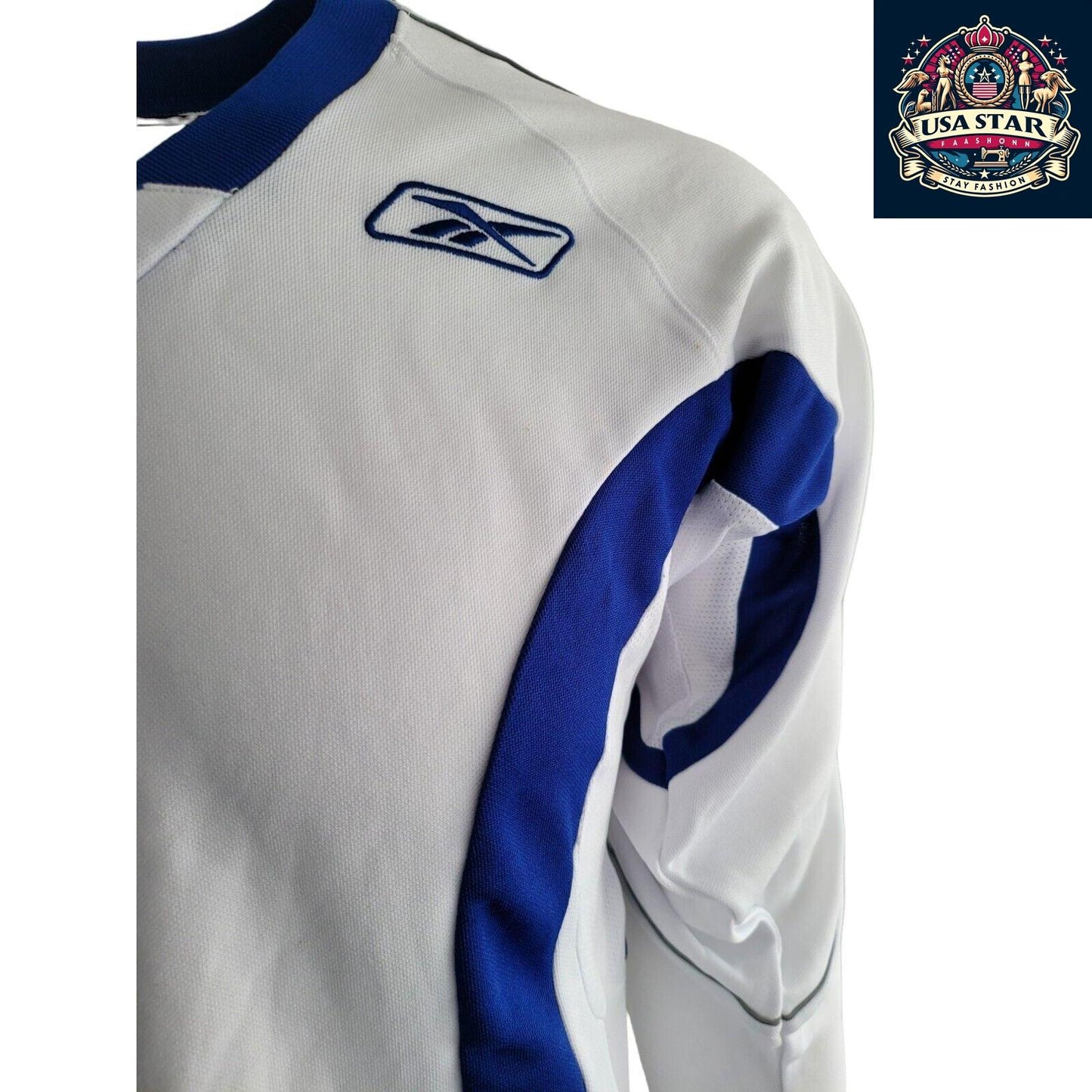 Reebok Youth Hockey Jersey L/XL - Vintage White, No Flaws, Comfortable Fit for Young Players - USASTARFASHION