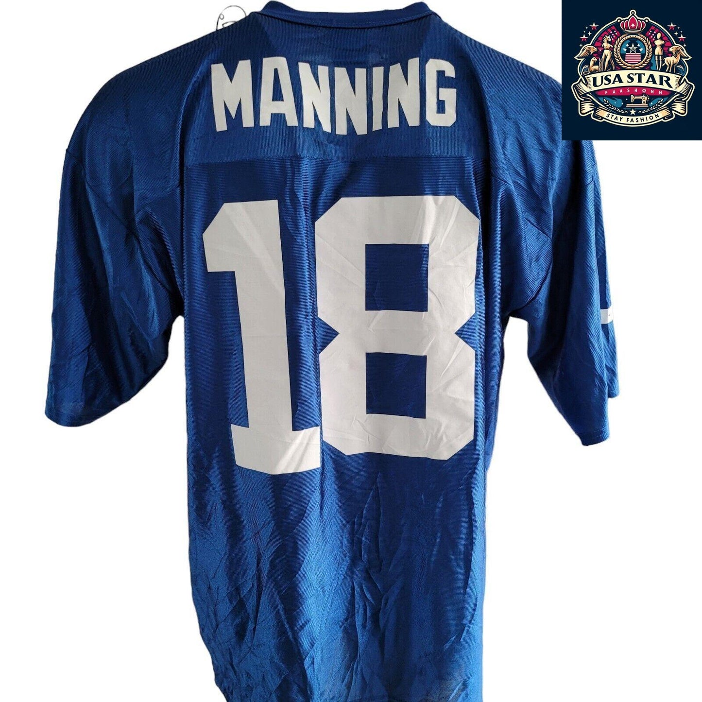 Peyton Manning Colts Jersey #18 - Authentic XL NFL Vintage, Iconic Design, Comfortable Fit - USASTARFASHION