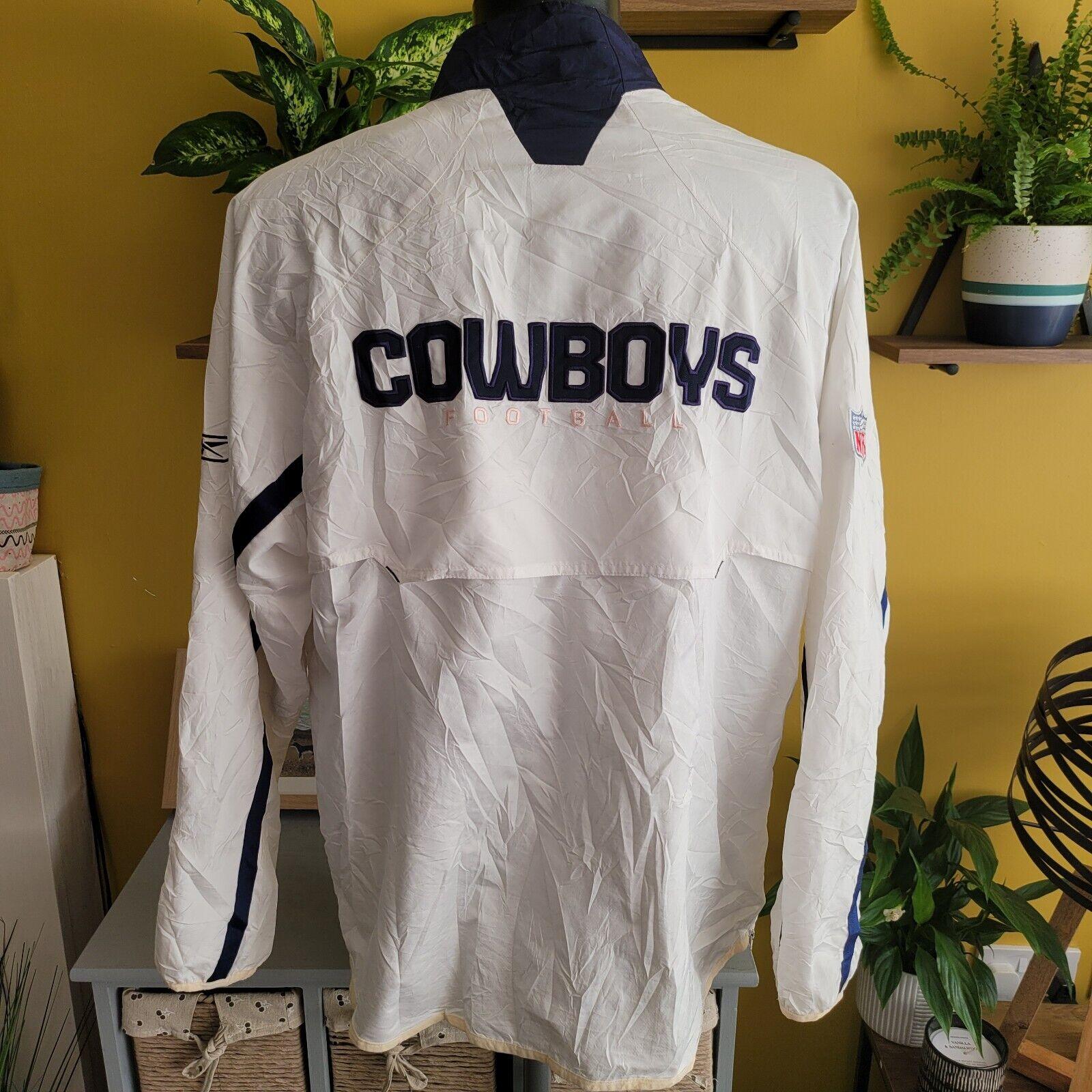 NFL Reebok Cowboys Football Jacket Size L - Warm & Stylish, Classic Design-USASTARFASHION