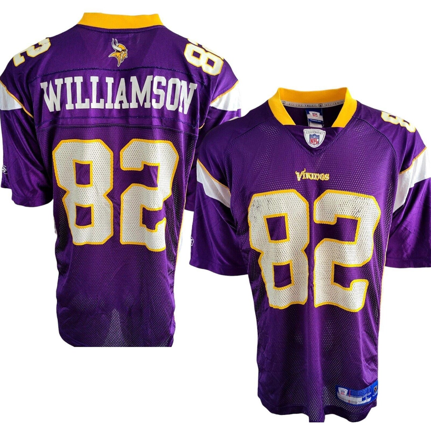 Troy Williamson #82 Minnesota Vikings Reebok Purple Jersey - Size Large-USASTARFASHION