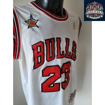 Chicago Bulls Jersey #23 Michael Jordan Hardwood Classics Mitchell & Ness, Size L - USASTARFASHION