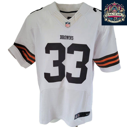 Nike Cleveland Browns Jersey - Men's L White Richardson #33 Short Sleeve - Team Logo & Comfort - USASTARFASHION