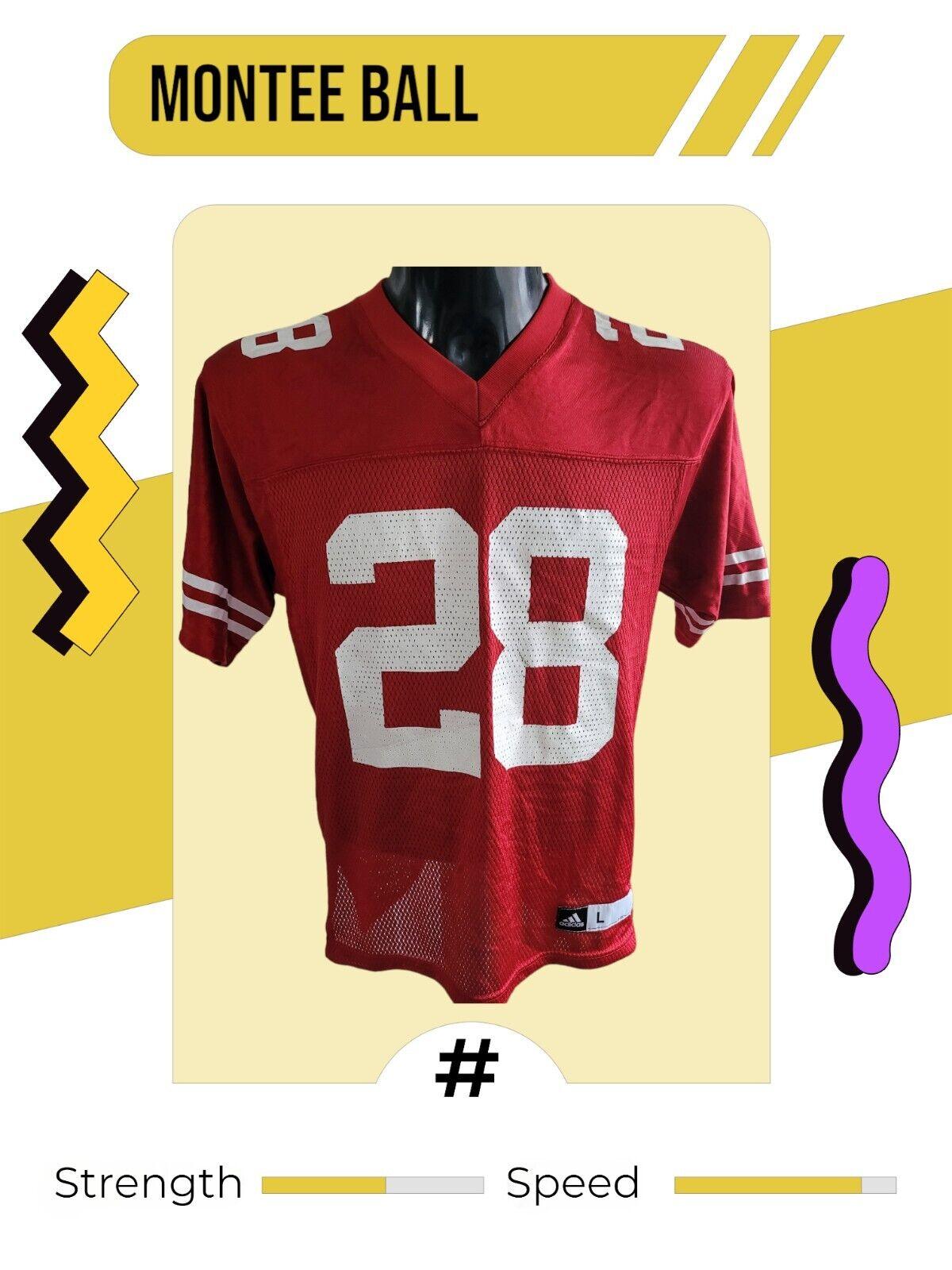 Adidas #28 Montee Ball Wisconsin Badgers Youth Football Jersey - Size L-USASTARFASHION