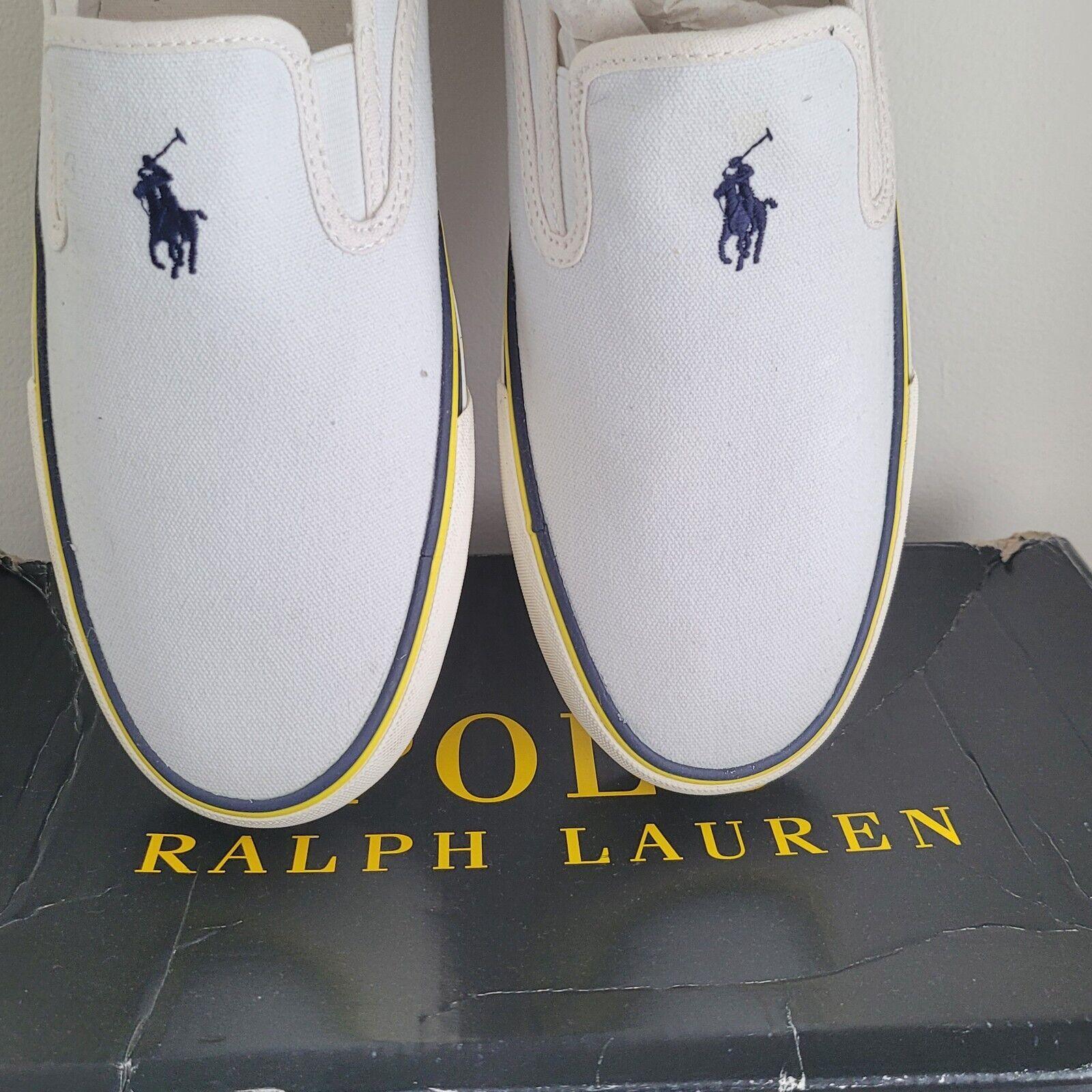 Ralph Lauren Men's White Pumps | UK Size 10 | Cushioned Insole & Classic Silhouette-USASTARFASHION