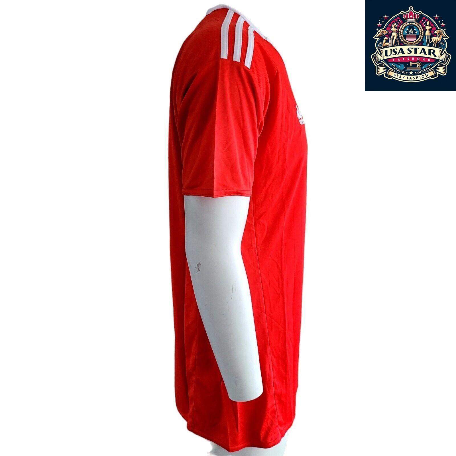 Adidas Climacool Welsh International Football Shirt Red Men's XLarge - Moisture-Wicking Comfort - USASTARFASHION