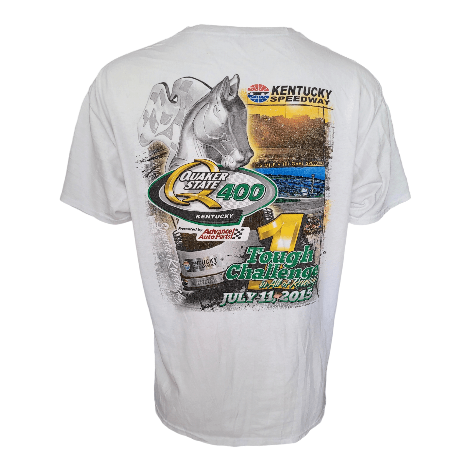 2015 Quaker State 400 Kentucky Speedway NASCAR T-Shirt XL #46 Advance Auto Parts