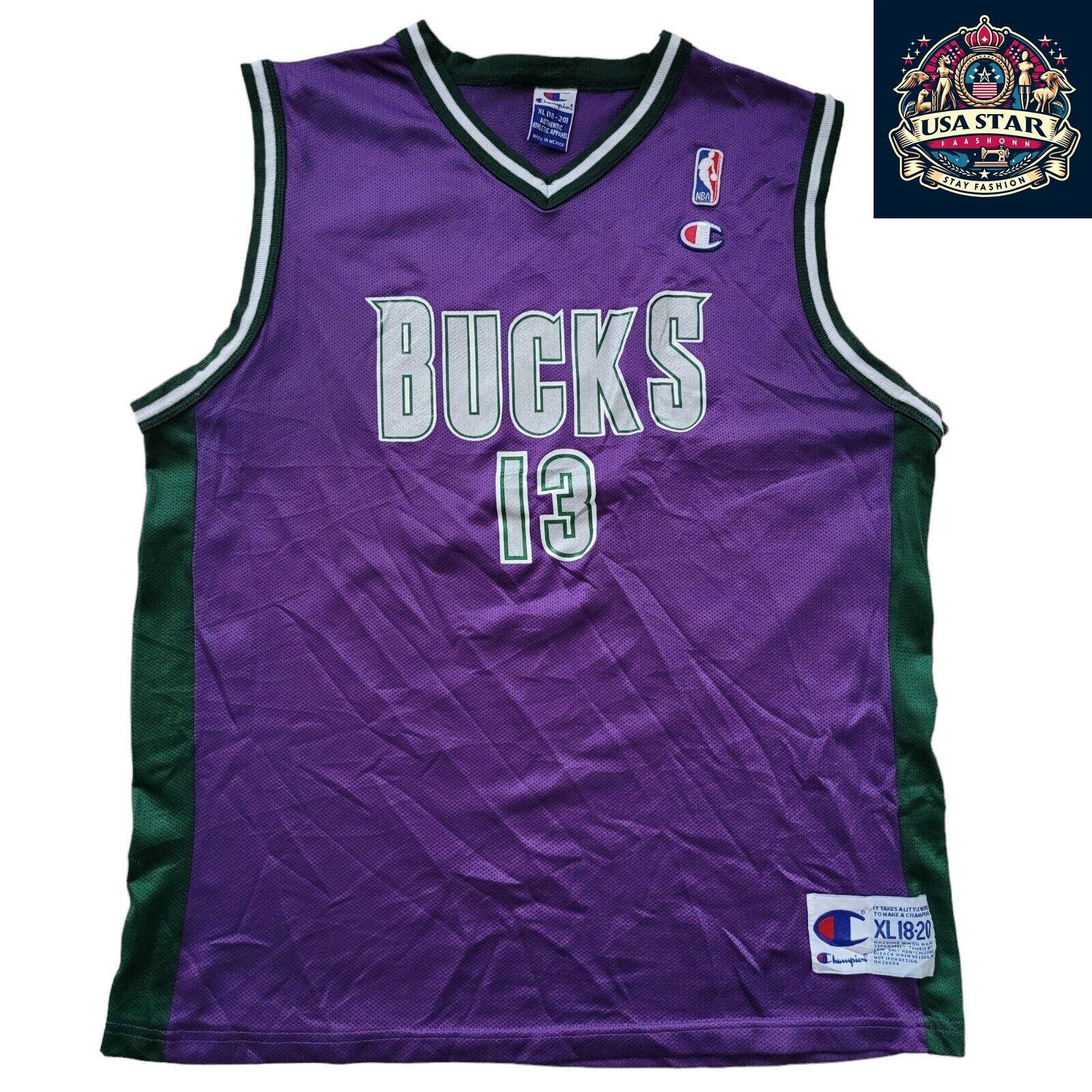 Champion Authentic Vintage Milwaukee Bucks Jersey #13 Robinson Youth XL, Durable & Stylish - USASTARFASHION