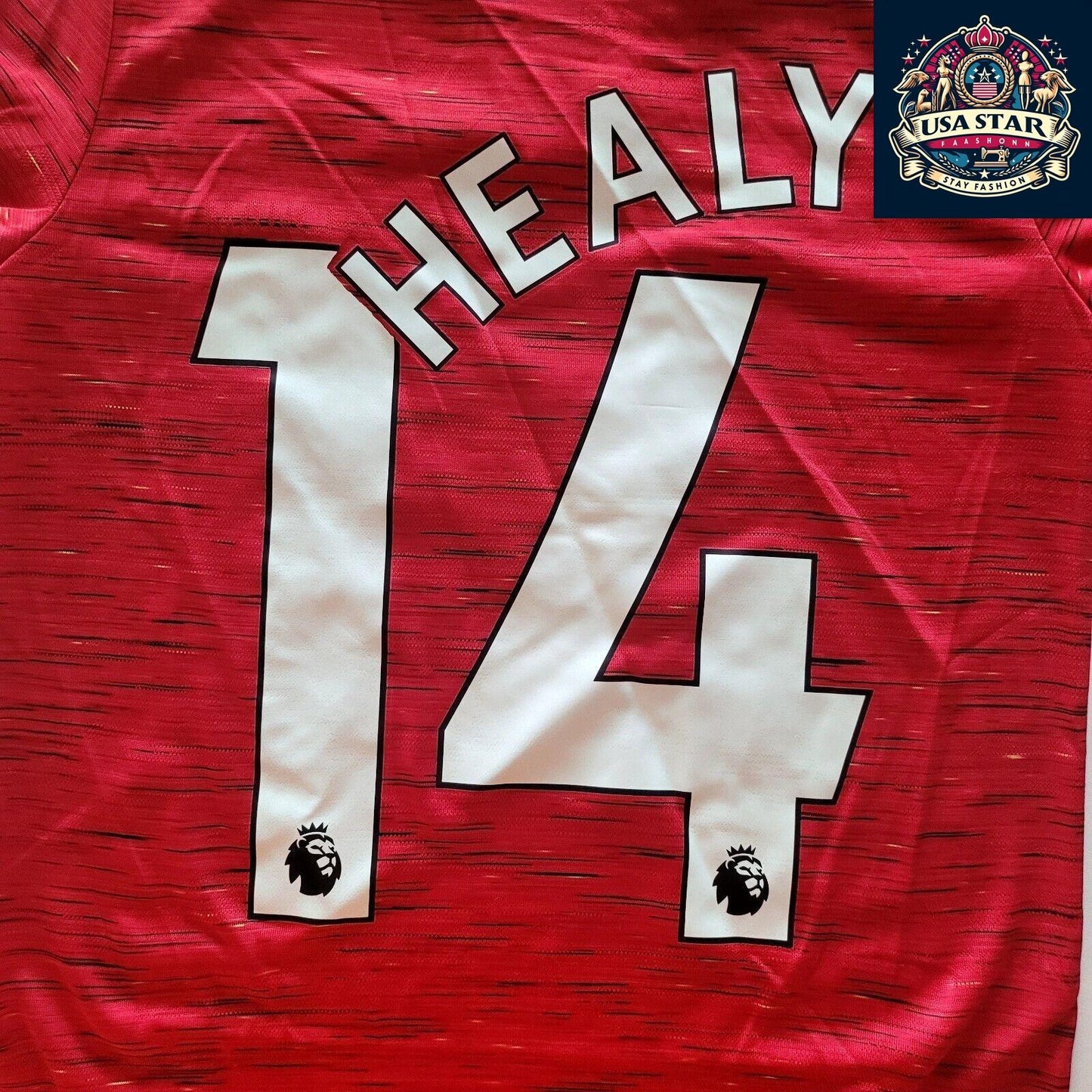 Adidas 2020/21 Manchester United Home Jersey Youth Small Custom "Healy" #14 AEROREADY - USASTARFASHION